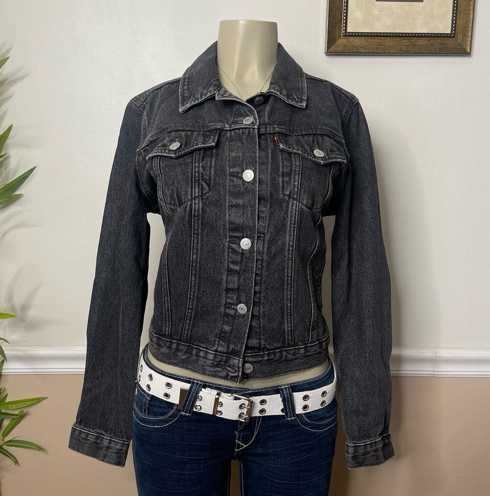 Levi's Women's Original Trucker Black Denim Jacket